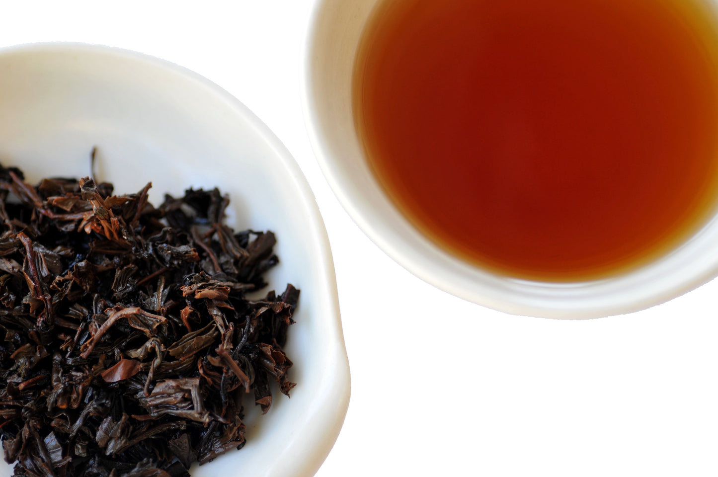 Floral Lapsang Souchong (unsmoked) wet leaf & liquor