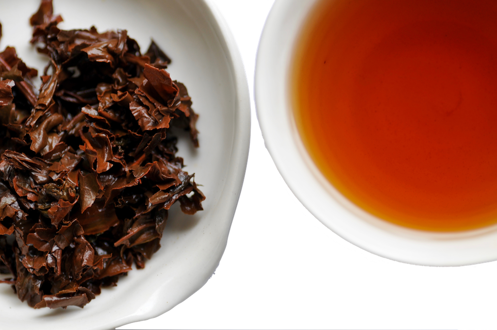 The Steepery Tea Co. - Organic Harrington Estate OP wet leaves & tea liquor